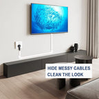Cord Cover Raceway Kit - 157" Paintable Cable Concealer, Wire Hider for TV Wall Mounting and Wire Management