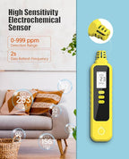 Carbon Monoxide Detectors, Portable CO Detector Battery Powered, Handheld Carbon Monoxide Monitor Alarm Detector with LCD Display for Home/Outdoor/Travel