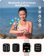 Parsonver GPS Smart Watch for Women Men, Built-in GPS & Bluetooth Calling, Waterproof HD Screen Fitness Tracker 100+ Sports Modes, Pedometer, Smartwatch for Android Phones/iPhone Compatible(Two Bands)
