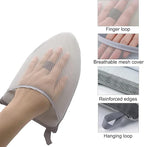 Clothes Steamer Stand Hanger with Steamer Ironing Glove for Steaming Clothes, Handheld Garment Steamer Rack with Grey Mini Handhelded Ironing Pad Board