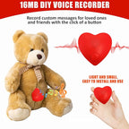 XLW 16min Voice Recorder, Personal Voice Message Recordable Sound Recorder Chips Module for Stuffed Animals, Christmas Valentine's Day Plush Toy & Manual DIY Creative Sound Gifts for Boys, Girls (Red)