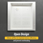 DataComm Electronics 45-8011-1P Multi-Functional Recessed Media Box with Integrated Duplex Power Receptacle For Seamless Home & Office Connectivity Solutions, In Wall Box, Hides TV Outlet & Cables