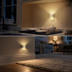 DORESshop LED Night Light[4 Pack], Night Lights Plug into Wall, 3 Level Brightness Adjustable Plug in Night Light, Dusk to Dawn Sensor Nightlights for Adults,Bedroom,Bathroom,Hallway,3000K White Cover