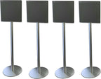 ZGOUO Speaker Floor Stand Compatible with Sony BRAVIA Theater Quad Surround Sound System (HT-A9M2), Aluminum Alloy, Built-in Power Cord，Easy Installation（Silvery 2 Pair）