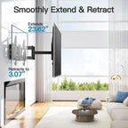 PERLESMITH Full Motion TV Wall Mount for 42”-97” TVs up to 165lbs, TV Mount Bracket with Dual Articulating Arms Swivel Tilt Extension, Max VESA 800x400mm, Fits 16”18” to 24" Studs, PSXFK1