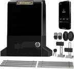 Blütezeit 4000lb WiFi Sliding Gate Opener, Smart App Control 1HP Automatic Slide Gate Motor, Rack-Driven Driveway Gate Operator with 2 Remotes, IR Sensor and Hardware Kit for Gates up to 40ft