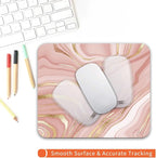 Armanza Square Mouse Pad Pink Gold,Personalized Premium-Textured Custom Mouse Mat Design,Washable Mousepad Cloth,Non-Slip Rubber Base Computer Mouse Pads for Wireless Mouse