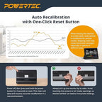 POWERTEC AD1001 Air Quality Monitor with 7” LCD Display – Multi-Sensor CO₂, PM2.5, PM10, HCHO, TVOC Detector, NDIR Sensors, Rechargeable Indoor/Workshop Air Monitor