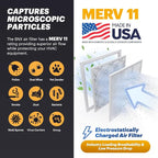 BNX TruFilter 14x25x1 Air Filter MERV 11 (4-Pack) - MADE IN USA - Allergen Defense Electrostatic Pleated Air Conditioner HVAC AC Furnace Filters for Allergies, Dust, Pet, Smoke, Allergy MPR 1200 FPR 7