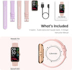 JYUAJOI Fitness Tracker with 24/7 Continuous Heart Rate, Blood Oxygen Monitor, Smart Watch with Sleep Monitor, IP68 Waterproof Activity Tracker Step Counter for Women Men (Pink)