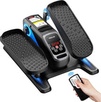 Under Desk Elliptical Machine,Ellipse Leg Exerciser Electric with Remoter,12 Manual Adjustable Speed and 3 Automatic Speed,Portable Seated Pedal Exerciser for Seniors,Adults,Home,Office