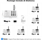Wuloo Intercoms Wireless for Home 5280 Feet Range 10 Channel 3 Code, Wireless Intercom System for Home House Business Office, Room to Room Intercom, Home Communication System (6 Units Set, White)