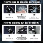 MOTORBUDDY Car Window Breaker Tool, 2-in-1 Window Breaker Seatbelt Cutter, Emergency Glass Breaker and Spring Loaded Auto Escape Tool，Car Accessories