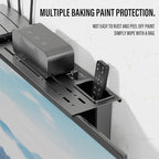 CABTE Steel TV Top Shelf- Adjustable Screen Shelf Floating Stand with 2 Storage Boxes,Computer Screen Shelf for Soundbar, Media Boxes, Game Console, Router and Home,34.65×4.33inch