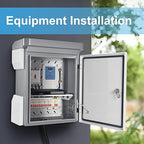 Outdoor Electrical Box, Cold-Rolled Steel Plate, Aluminum Alloy Back Beam, One-Piece Ventilation Design, IP65 Waterproof, Wall/Pole Mounted (19.7" x 15" x 7.9")