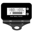 SUPNOVA Waterproof Battery Monitor with Bracket 7-100V,Car Motorcycle Golf cart Meter Digital Battery Capacity Remaining Capacity Percentage Tester with Buzzer Alarm and Temperature (White)