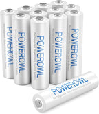 POWEROWL AAA Rechargeable Batteries, High Capacity Triple A Batteries 1000mAh 1.2V NiMH Low Self Discharge HR03, 12 Pack