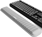 MEKASS Keyboard Wrist Rest - Soft Memory Foam Wrist Support for Long Hours of Work, Gaming, Studying (Light Gray)