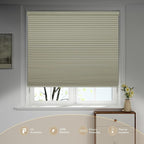 Boolegon Motorized Blinds with Remote, 100% Blackout Smart Blinds, Automatic Cellular Shades for Windows, Rechargeable Electric Honeycomb Shades for Home,Blackout Beige,Custom Size