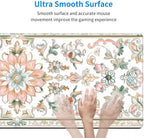 CANFLASHION Desk Pad,Office Desk Mat 31.5"×11.8" Large Gaming Mouse Pad,Durable Extended Computer Mouse Pad,Waterproof Thick Big Mouse Pads with Non-Slip Rubber Base Office Home Romantic Floral Rug