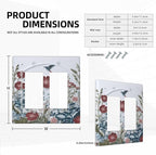 Bvtewkhz Wildflowers Flowers Floral Plants 2 Gang Double Rocker Wall Plate Cover Decorative Light Switch Covers Electrical Faceplate Switch Plates for Bathroom Kitchen Home