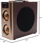 Rockville RHB70 Home Theater Compact Powered Speaker System, Bluetooth/USB/SD/FM, 4" Subwoofer, 2.1 Channel, 100W Peak, Cherry Wood Finish, for Home Entertainment