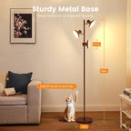 SIBRILLE 36W LED Tree Floor Lamp, Modern Dimmable Standing Lamp with Remote & Touch Control, 4 Color Temperatures, 3 Rotatable LED Light Floor Lamps for Living Room, Bedroom, Office