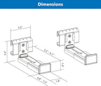 Mount-It! No Stud Sound Bar Wall Mount, Studless Soundbar Mounting Brackets for Drywall, Adjustable Depth Works with All Soundbars up to 6.1 inch Depth