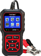 Acclope BT60 Pro Car Battery Tester with Cloud Printing,100-3000 CCA, Digital Analyzer for 6V/12V/24V Batteries, AGM Lithium Gel Battery Checker, Automotive Alternator System