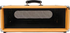 Sound Town Vintage 3U Amp Rack Case, 12.5" Depth with Rubber Feet, Dust Cover, Kickstand, Orange (STVRC-3OR)