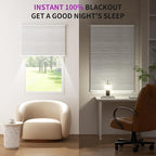 Astomi Motorized Blinds with Remote - Blackout Smart Roller Shades Compatible with Alexa & Goggle Home, Solar Rechargeable, Custom Size 22" - 100" for Indoor Window, Silver Grey
