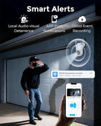 Devo Solar Security Camera Wireless Outdoor, 2.3K HD 360° PTZ Color Night Vision, AI/PIR Human Detection, 2-Way Audio, Solar & Battery Powered, WiFi 6, IP66 Waterproof, Triple Alert System