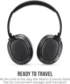 MEE audio Matrix Cinema Bluetooth Wireless Over-Ear High Resolution Stereo Headphones with aptX Low Latency for Improved Lip Sync & CinemaEAR Audio Enhancement for Clearer Sound in Movies and TV Shows