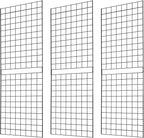 7RiversART Grid Wall Commercial Grade Grid Panels Heavy Duty Panel for Retail Display Wall 2' W x 6' H, Black (Pack of 3) Easily Portable