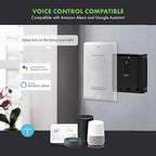 TOPGREENER Wi-Fi Relay Module, Hidden Smart Switch for Fans, Lights, Outlets, 120-240VAC, 10A, ETL Listed, TGWFRSM1, Black