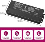 EMITEVER 384W Dimmable LED Driver, 24V 5-in-1 Dimmable Power Supply,4-Channels AC to DC Transformer for LED Light, Compatible with Lutron and Leviton Dimmer, Waterproof IP67 and UL Listed, Class 2
