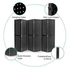 Babion 6 Panel Pegboard Display, Peg Board Room Divider Freestanding Folding Privacy Screens Display Stand for Craft Shows (Black)