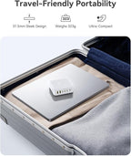 Baseus Charging Station 120W, 6-in-1 USB-C PD Fast Charging Desktop Charger with 5ft Extension Cord, 4 USB C, 2 USB A Ports, Travel Power Strip for iPhone 17/16, iPad Pro, MacBook Pro, Tablet and More
