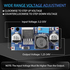 DROK LM2596 Buck Converter, Pack of 5 DC to DC Buck Converter Adjustable Voltage Regulator 3.2-35V to 1.25-34V