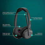 EPOS Impact 1060T ANC Adaptive Noise Cancelling Wireless Headset for PC with Active Noise Cancellation, EPOS AI™ Mic, Super Wideband Audio, Bluetooth, Wireless Charging, Microsoft Teams Certified