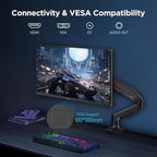 KOORUI 24 Inch Gaming Monitor 144Hz Full HD 1920 x 1080p IPS Ultra-Slim Display with HDMI VGA, Adaptive Sync, 99% SRGB, VESA 100x100mm, Eye Care, Tilt, Black, E2411K