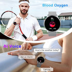 Smart Watch for Men Women Fitness: Make Answer Call Running Digital Mens Watches Waterproof Smartwatch Android Phone iPhone Samsung Compatible Step Pedometer Tracker Heart Rate Sleep SpO2 Monitor