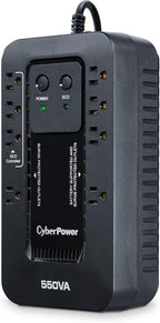 CyberPower EC550G Ecologic UPS Battery Backup and Surge Protector, 550VA/330W, 8 Outlets, ECO Mode, Compact, UL Certified