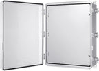 Gratury Junction Box, IP67 Waterproof Plastic Enclosure for Electrical Project, Hinged Transparent Cover, Includes Inner Door, Mounting Plate and Wall Bracket 510×410×200mm (20"×16.1"×7.9" TC-D)