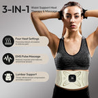 RoundT2 Ab Stimulator Muscle Toner - Heating & Massage Functions, Fat Burning & Abdominal Toning Device, Unisex Portable Home Fitness Equipment