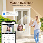 STSVA 3MP 2K Window Security Camera,2.4G&5G WiFi Indoor Camera for Home with Color Night Vision,24/7 Recording,Motion Detection,Support SD Card and US Cloud Storage.(1PCS)