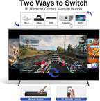 4 in 1 Out HDMI Converter with 4k@60Hz HDMI Switch & Infrared Remote Control - Ideal for Nintendo Switch/OLED/Xbox PS5/4/3 Blu-Ray Player Fire TV Stick Roku Apple TV Chromecast PC