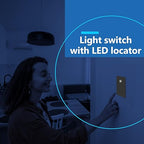 LIDER Minimalist Design Matte Finish Lighted Decorator Switch, Frameless Paddle Light Switch with Locator Light, Grounding Screw, 15A 125V, UL Listed, LS15-1P-I5P, Ivory, 5 Pack