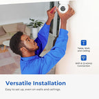 IMILAB C22 3K Security Indoor Camera - 360° View Home Camera with Color Night Vision for Baby/Pet Monitor, Plug-in 2.4Ghz WiFi 6 Inside Cam, 2-Way Audio, AI Detection, Local/Cloud Storage(Black)