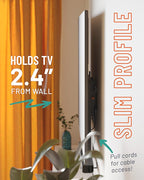 ECHOGEAR Wall Mount TV Bracket for TVs Up to 90" - Low Profile Design Tilts to Eliminate Glare - Includes Drilling Template & Can Be Leveled After Install - UL Listed for Safety